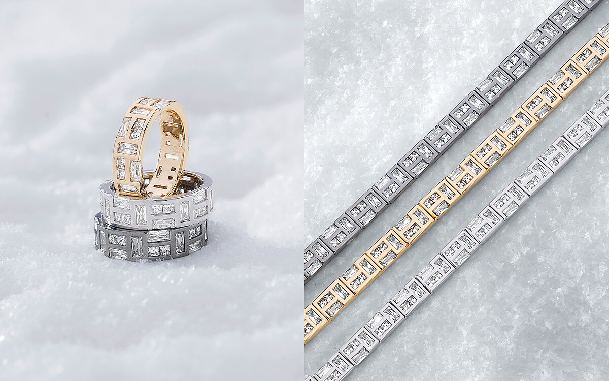 左 : Ice戒指NT3,800，右 : Ice手鍊NT9,300。