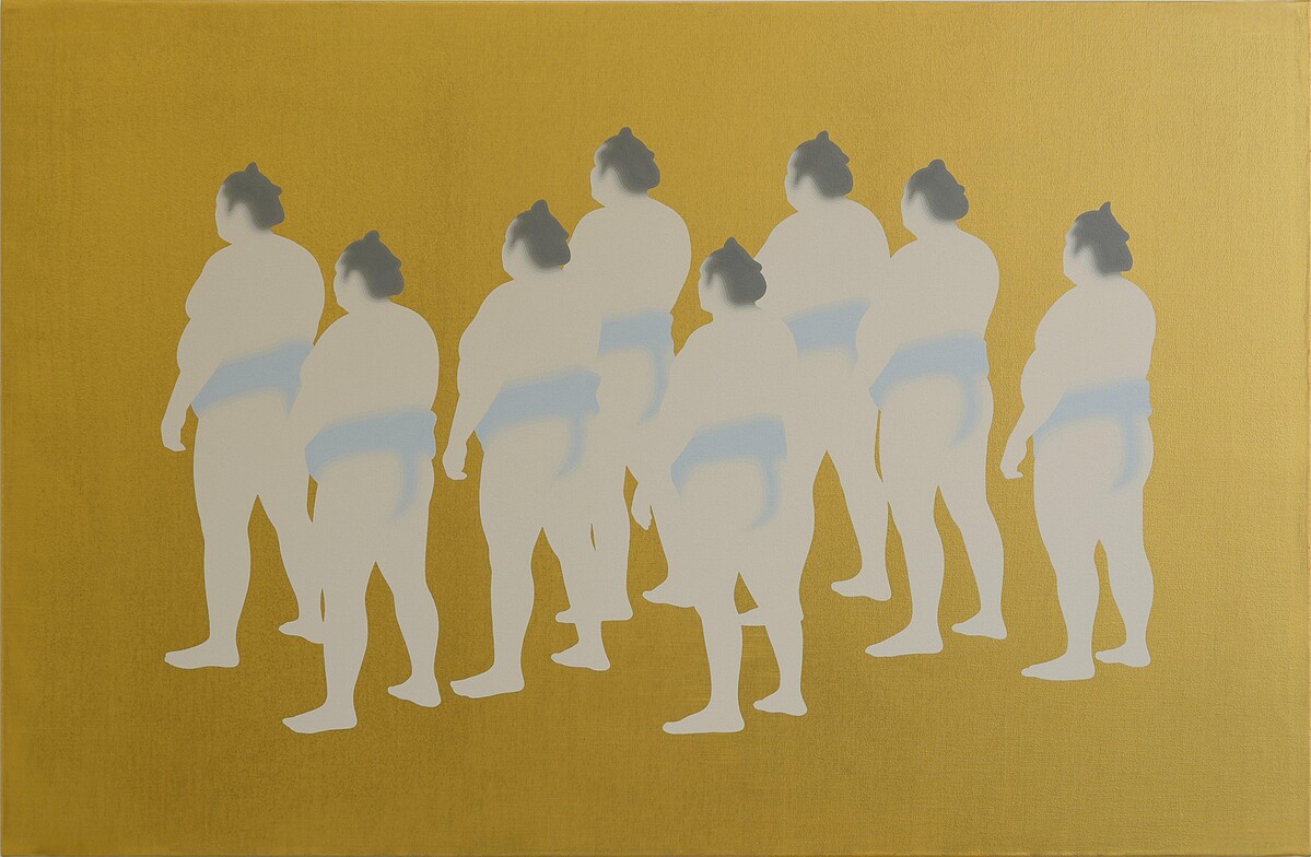  國本泰英 _ Kunimoto Yasuhide _ 1984 _ Japan Sumo 65&hellip;布 effect pigments and acrylic on canvas, 2025