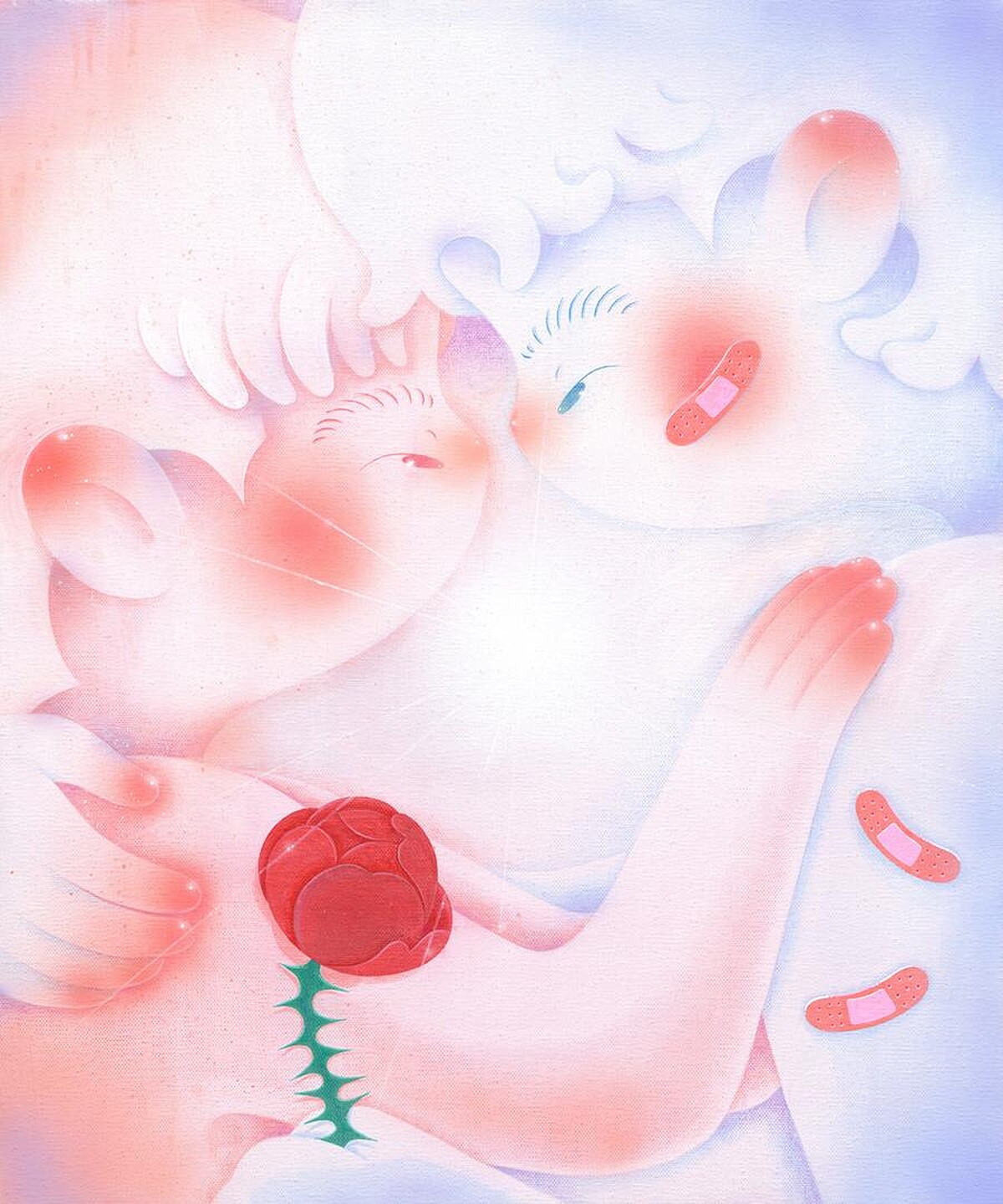 高一心 _ 愛情毒 72.5X60.5cm壓克力 油性色鉛筆畫布 2025