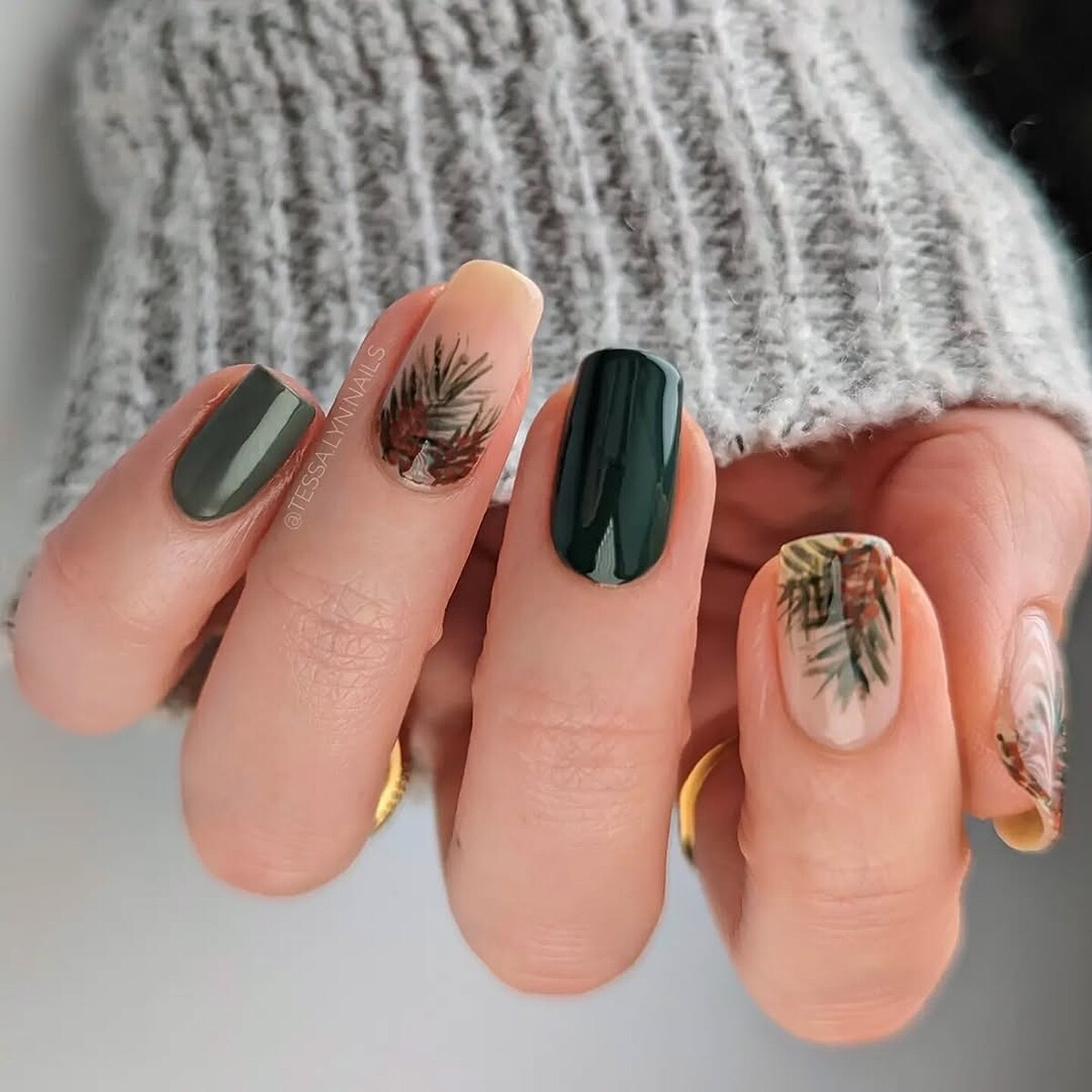 松果美甲範本(Photo/IG@tessa.lyn.nails)。