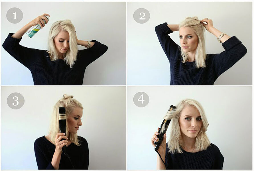 及肩微捲髮型整理步驟