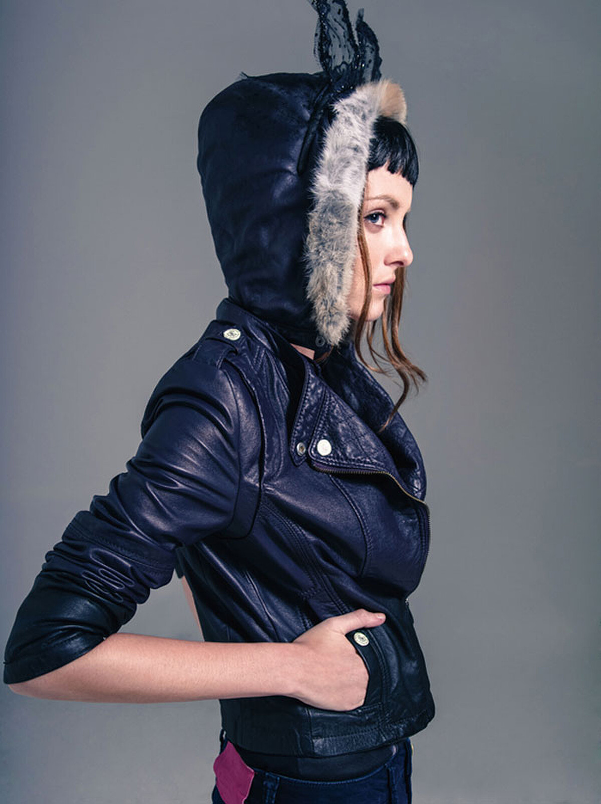 TOUGH Jeansmith 可拆式帽領騎士皮衣