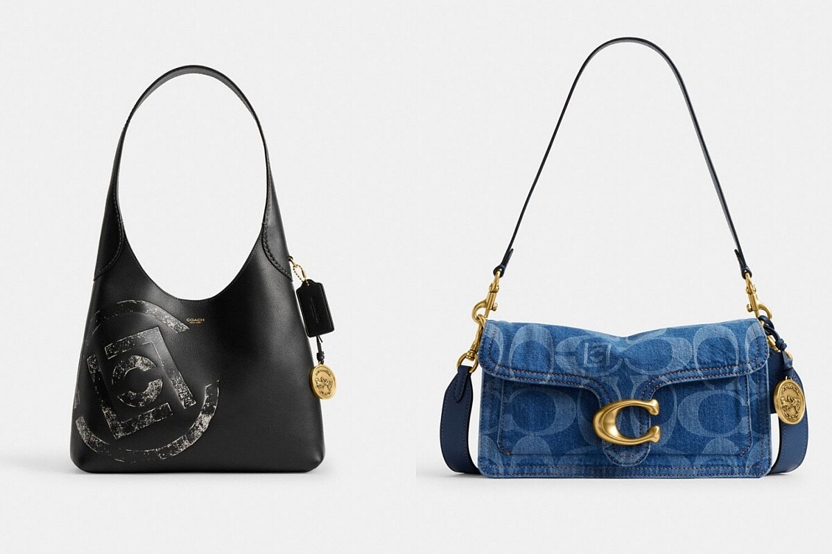 BROOKLYN COACH CLOT 39 單肩手袋 NT.20,800、TABBY 26 經典 SIGNATURE 丹寧 COACH CLOT 單肩手袋 NT.18,800