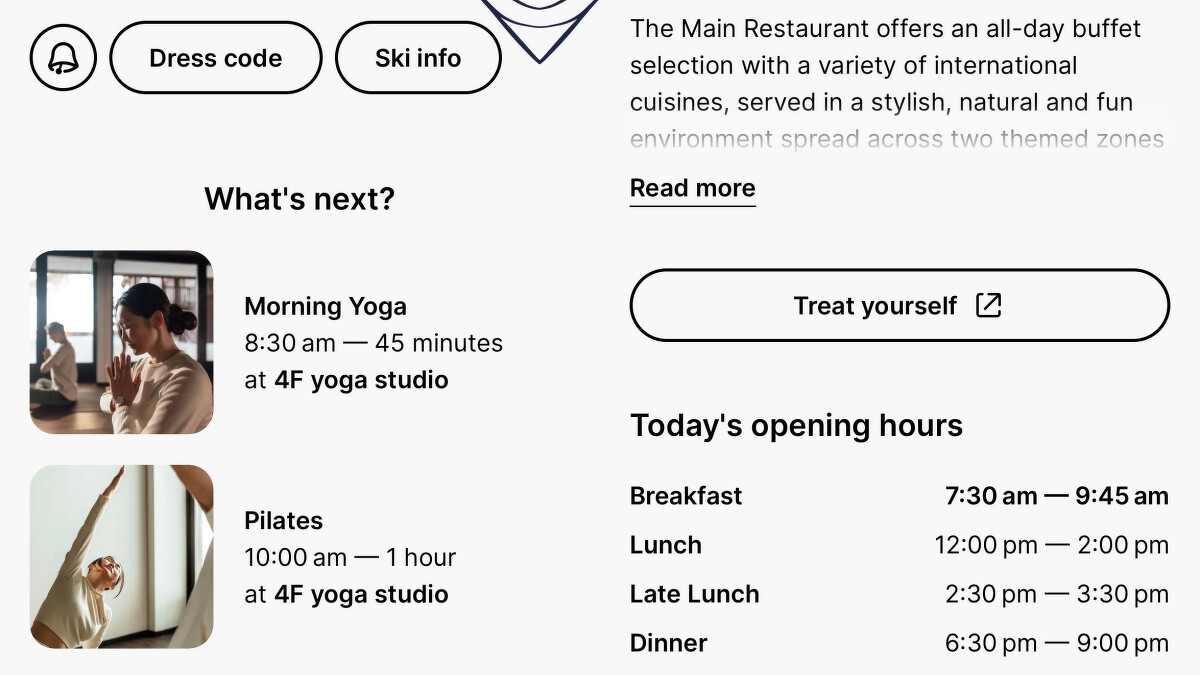 可上《My Club Med》App查看每天課程及度假村資訊