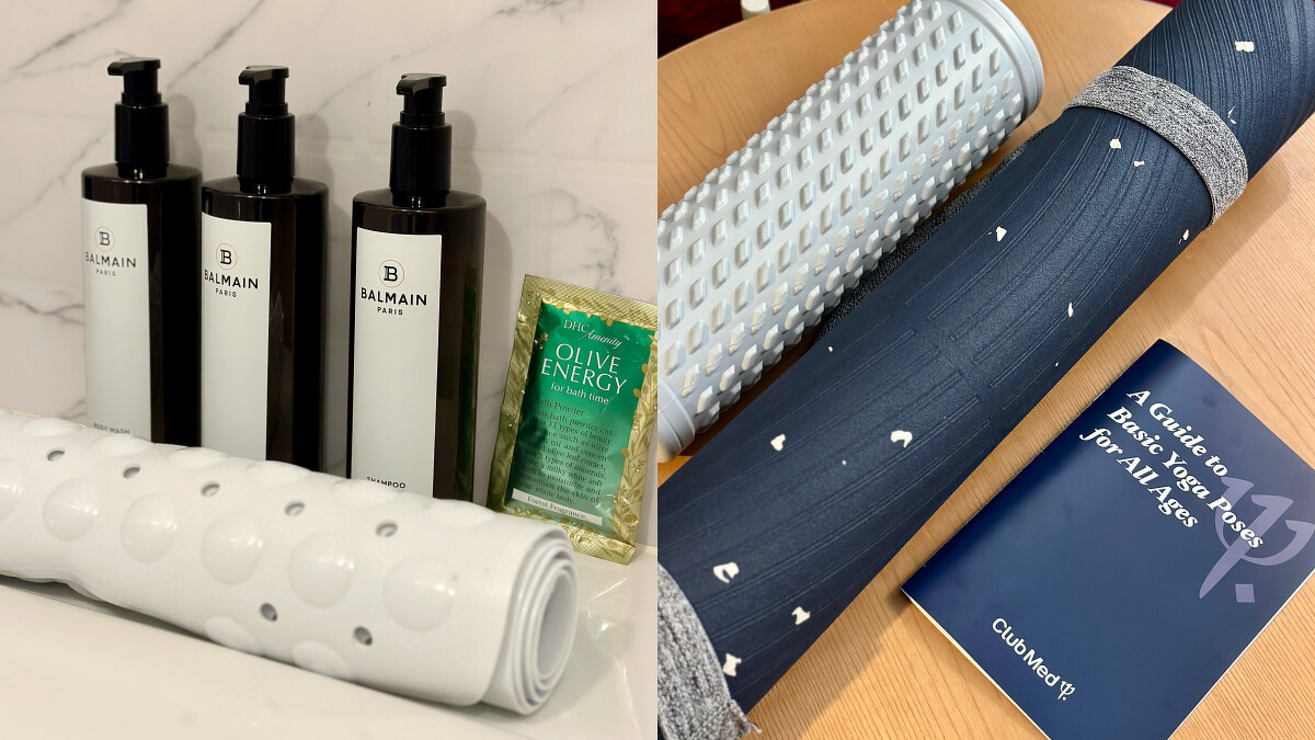 北海道Club Med Kiroro Peak提供Balmain備品、瑜伽墊及滾筒