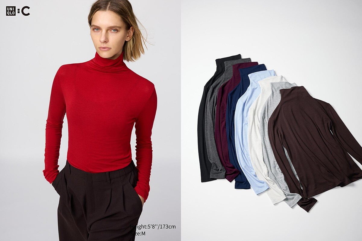 Uniqlo C HEATTECH極暖喀什米爾混紡高領T恤