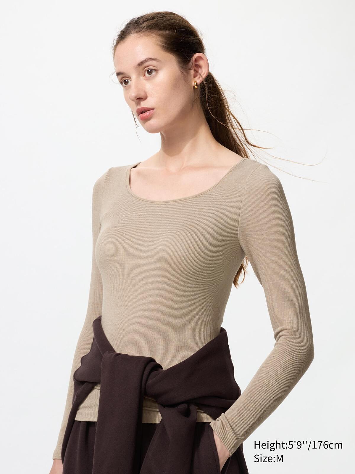 HEATTECH極暖羅紋BRATOP U領T恤