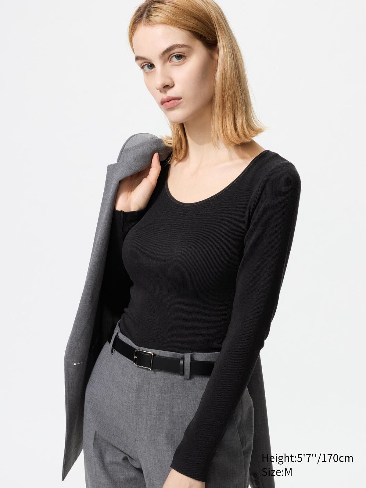 HEATTECH極暖羅紋BRATOP U領T恤