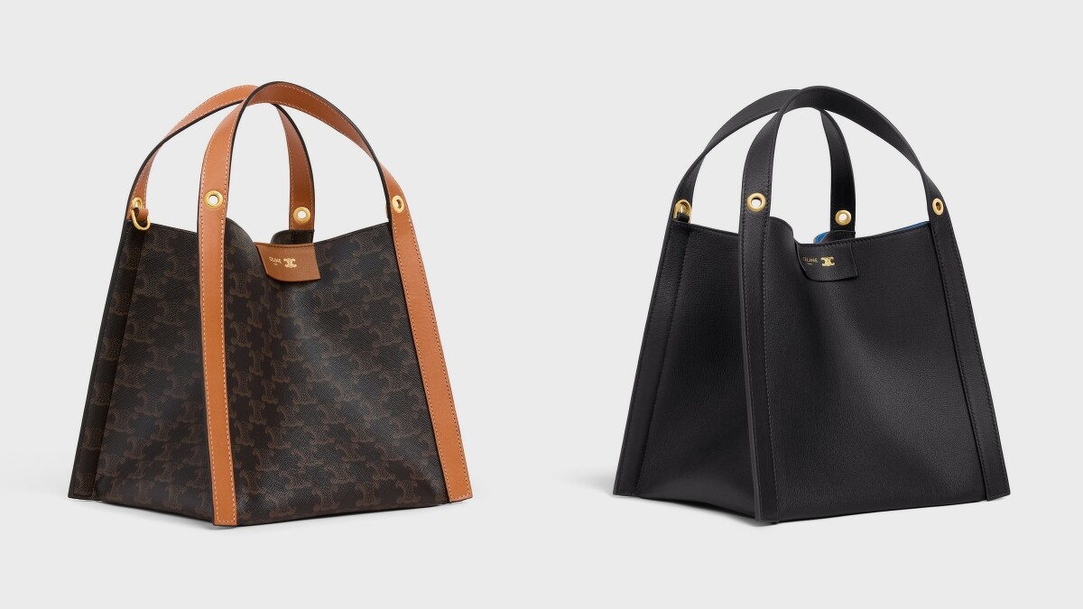 Triomphe帆布Cube小牛皮小方包 NT.63,000 、皮革Cube小方包 NT.79,000