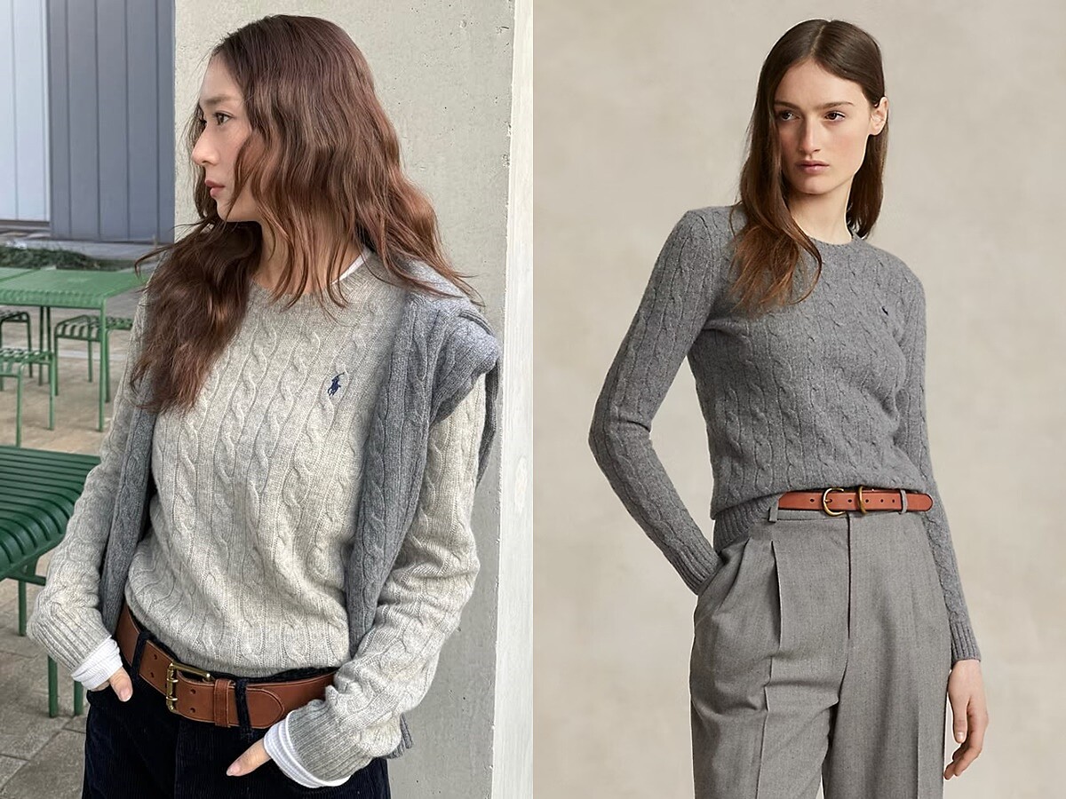 絞花針織羊毛羊絨混紡毛衣,NT$8,880