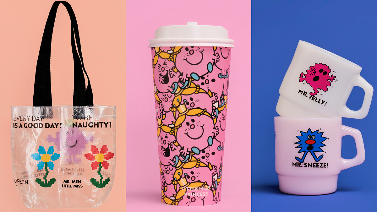 CAFE!N年末重磅聯名！攜手《奇先⽣妙⼩姐》推出俏皮聯名，Mr. Messy、Little Miss Naughty提袋必收