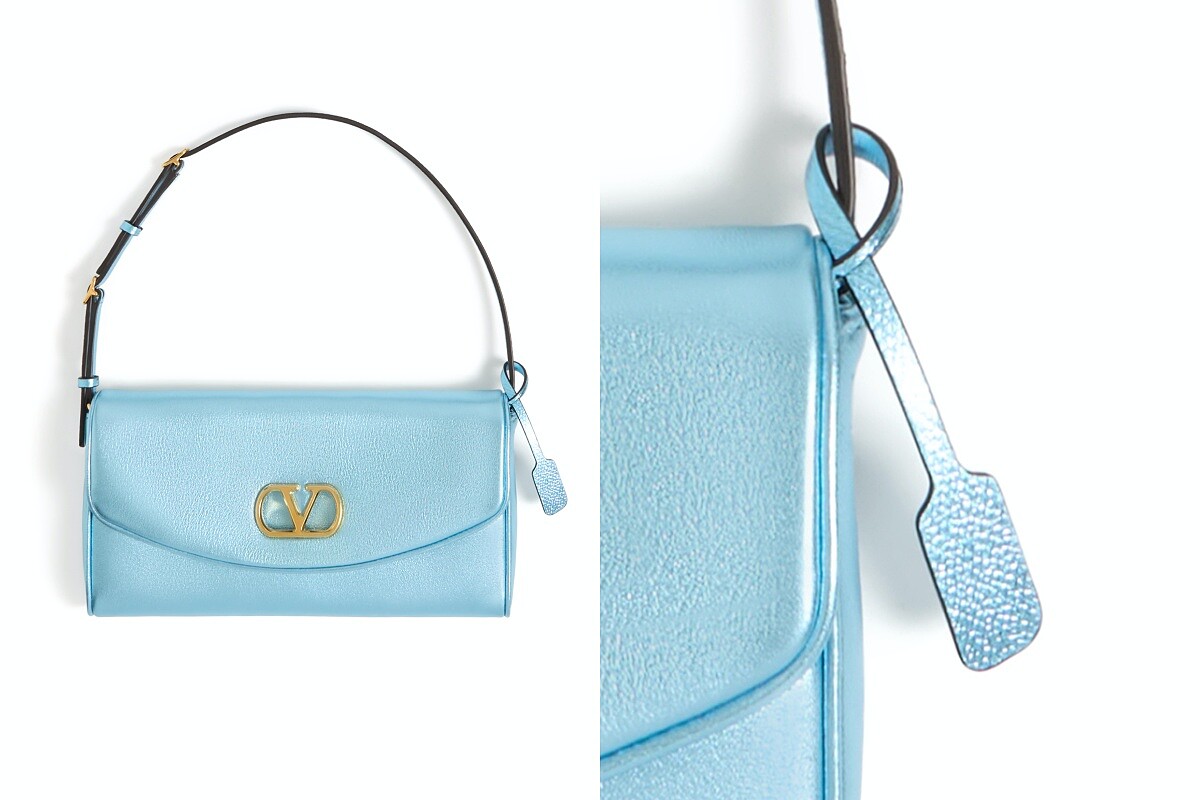 DeVain包款上同色系的皮革吊牌,可以壓印姓名縮寫。