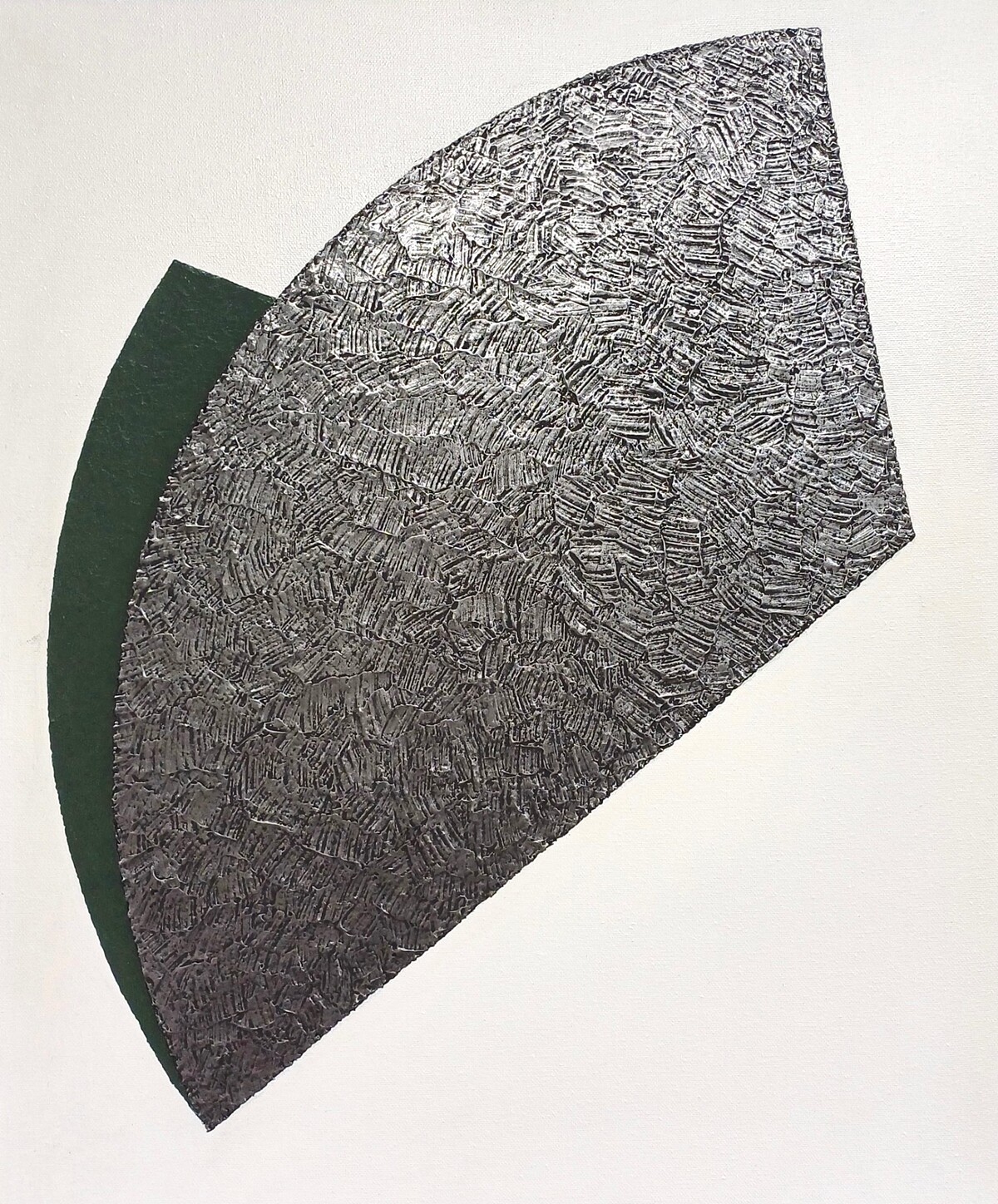 權純益作品《感受 (12-02)》，72.7x60.6cm，複合媒材、畫布，2022。白石畫廊提供。