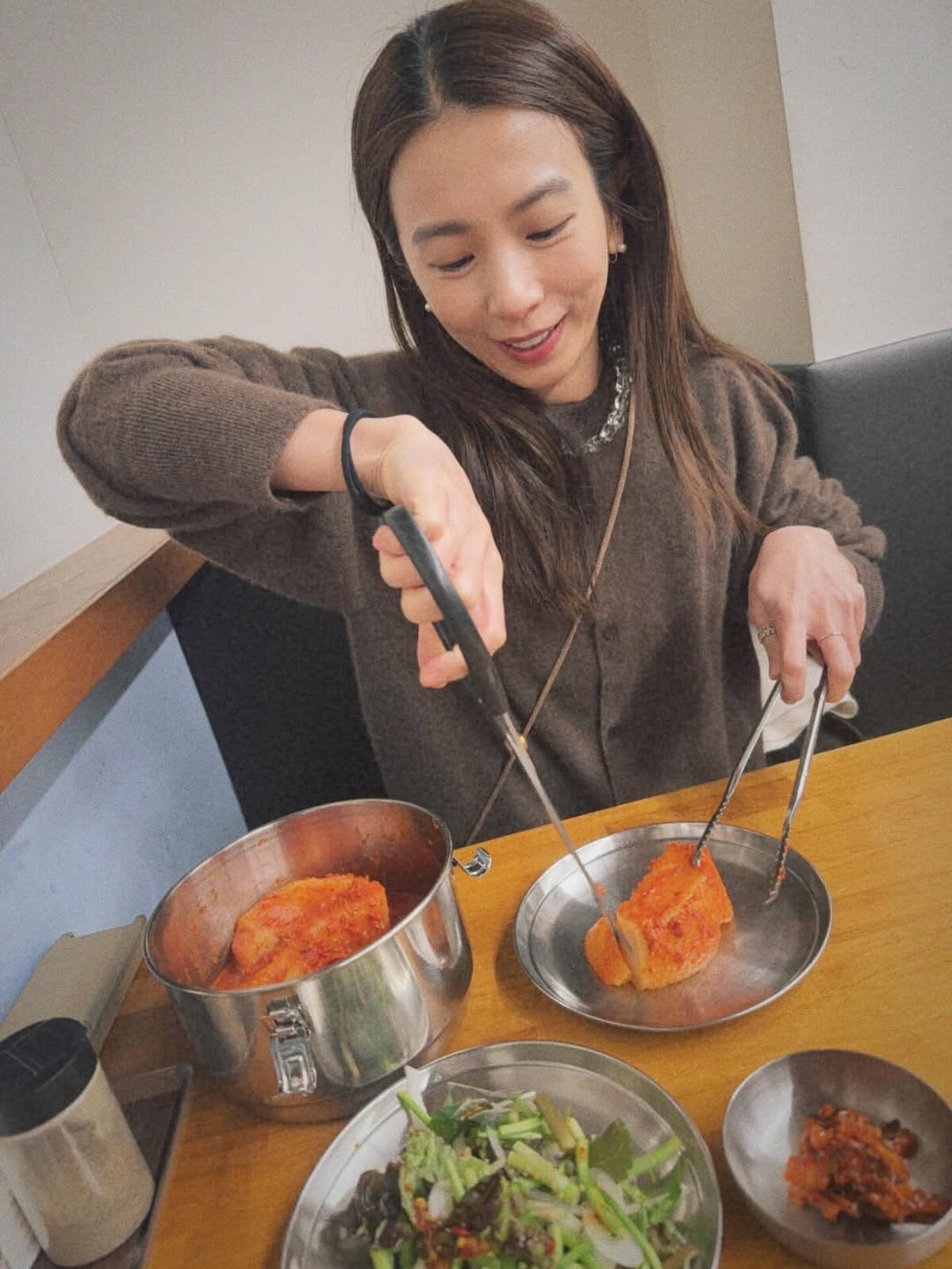 田馥甄Hebe在首爾的陵洞水芹菜(Photo/IG@hebe_tien_0330)。