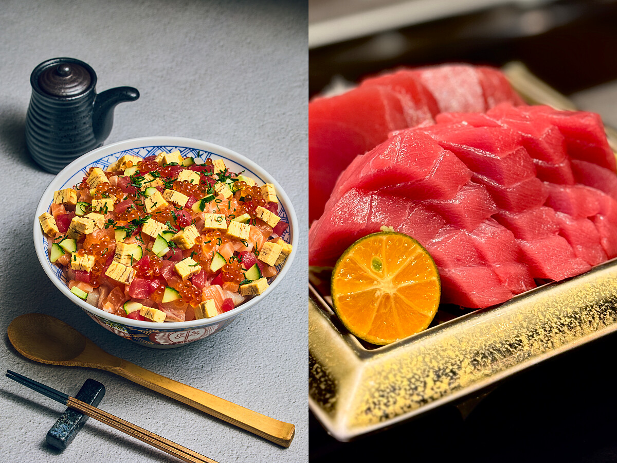 「散壽司」色彩繽紛，是超人氣的一品；期間限定單點「黑鮪魚盛合」只要NT198元。