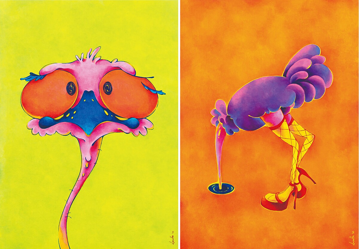 克拉蘇塔Clasutta_罪優雅Guilty, but make it Graceful_2025_油彩、畫布Oil on canvas_70.0 &times; 50.0 &times; 5.0CM