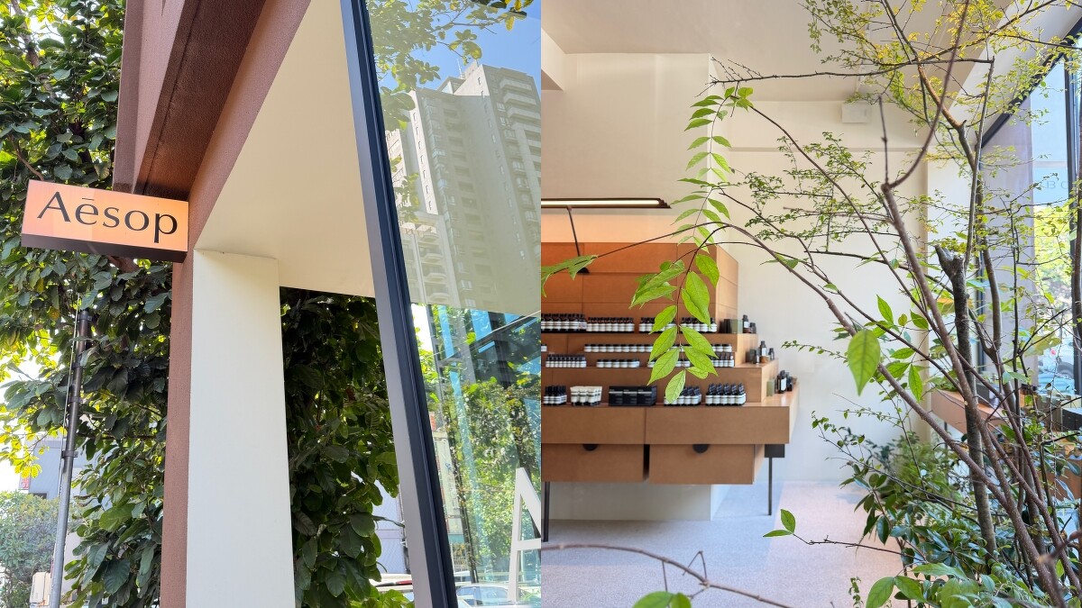 Aesop台中概念店的蔚香水 Virēre植物裝置。