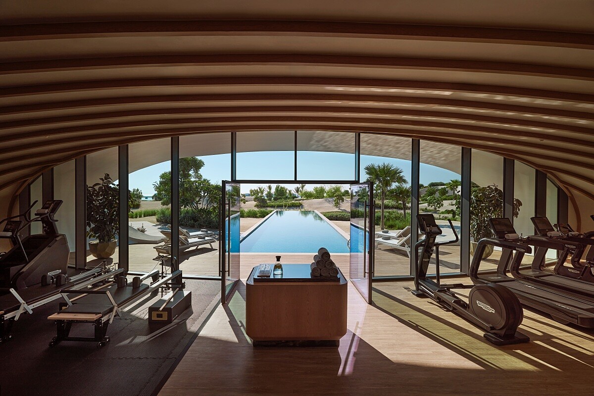 24小時開放的健身中心。