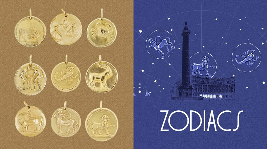 2021年梵克雅寶推出Zodiaque系列兩套金幣造型項鍊&mdash;一套為全金幣圓墜、另一套為金幣與寶石的長項鍊