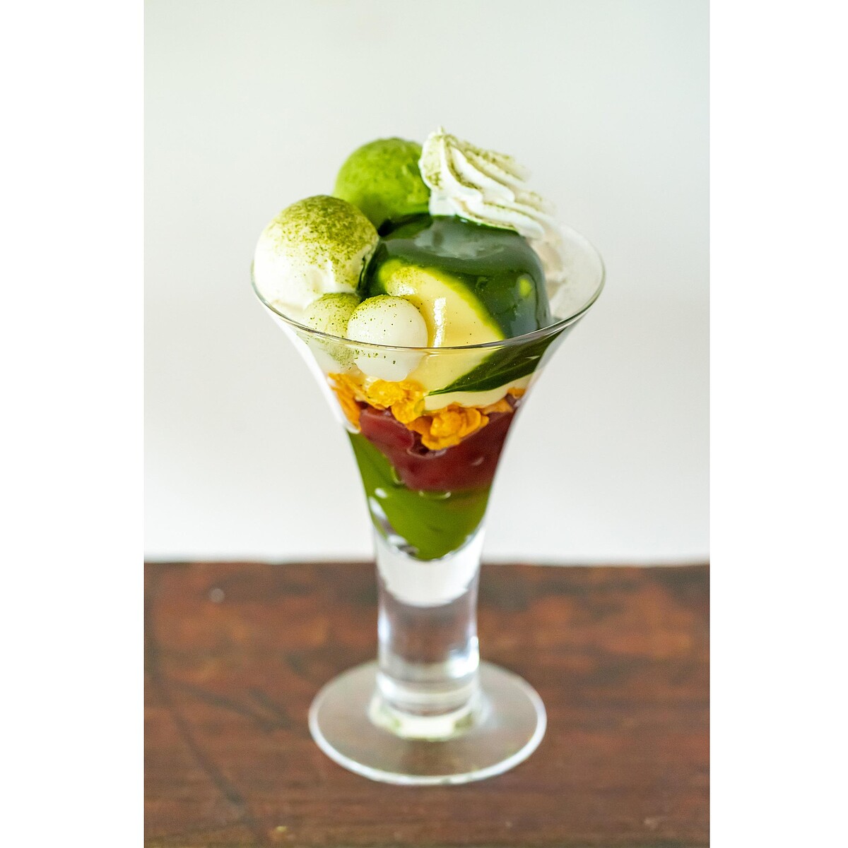 季節新品「京都宇治抹茶布丁聖代」 &copy;蔬食餐廳 AIN SOPH.（アインソフ）