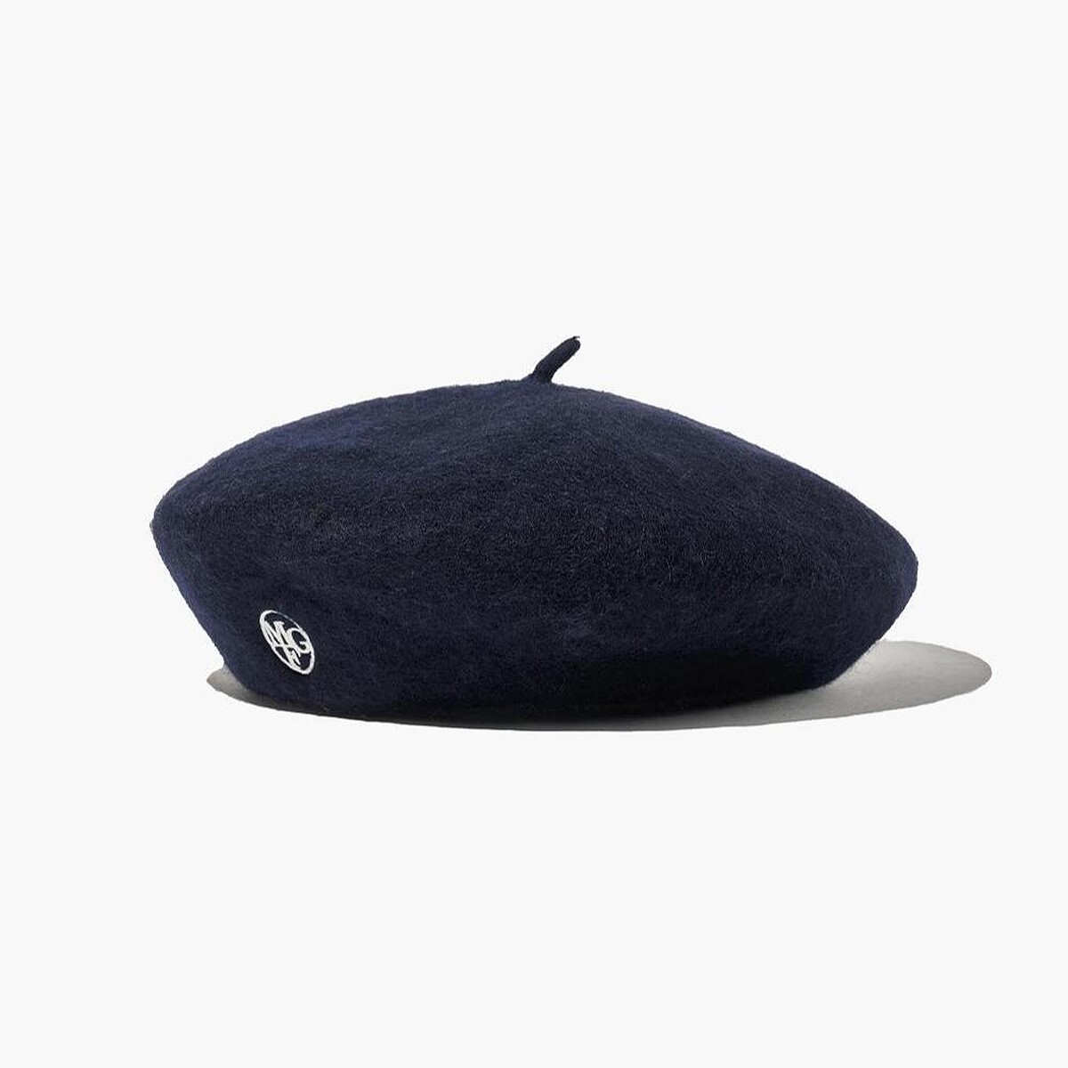金屬銀圓標LOGO羊毛貝雷帽(海軍藍)NT1,690