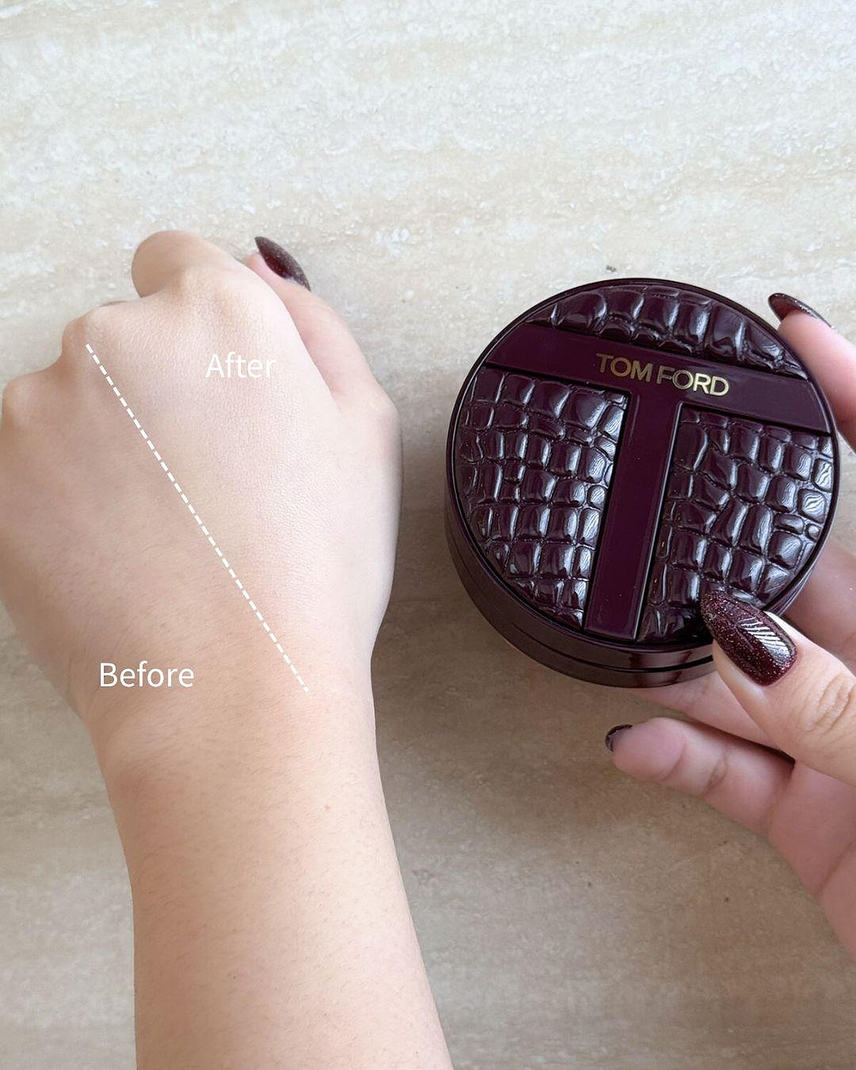 TOM FORD 情慾無花果限定版：氣墊粉盒 NT1,250（需搭配粉蕊）