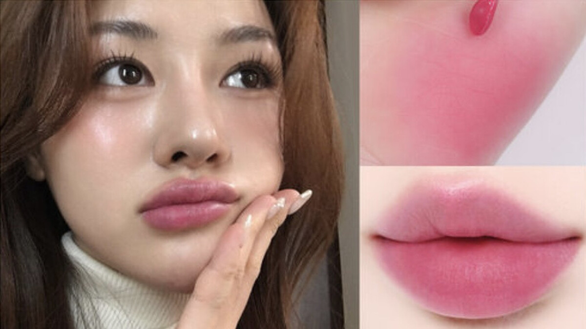 NAMING. 柔霧愛心唇釉 #SHELLON 試色，Photo/ IG @naming.cosmetics