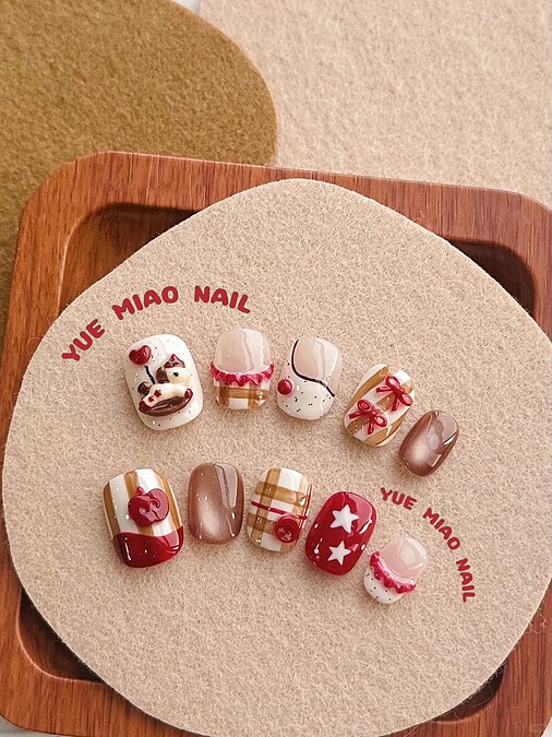 夢幻奔馳獨角獸美甲範本(Photo/小紅書@玥喵穿戴甲)