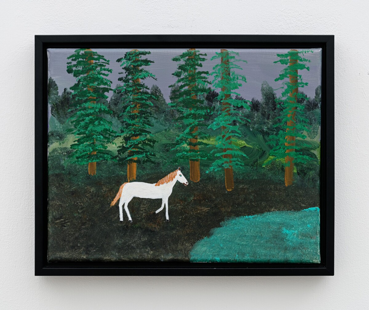 Marc_Etherington_Quit_Horsing_Around_2024_Acrylic_on_Canvas_28x35.5cm_framed