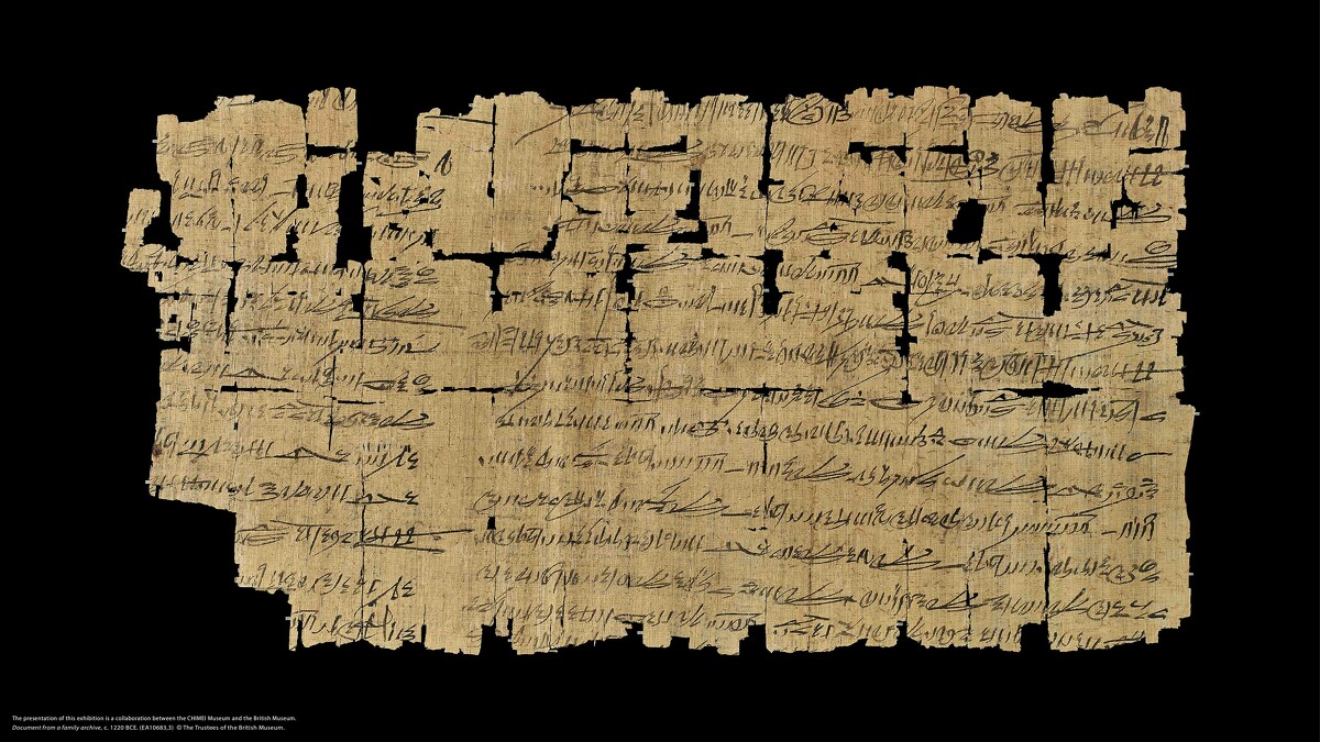 家族檔案文書（正面），約西元前1220年。（EA10683,3）圖片版權：大英博物館理事會