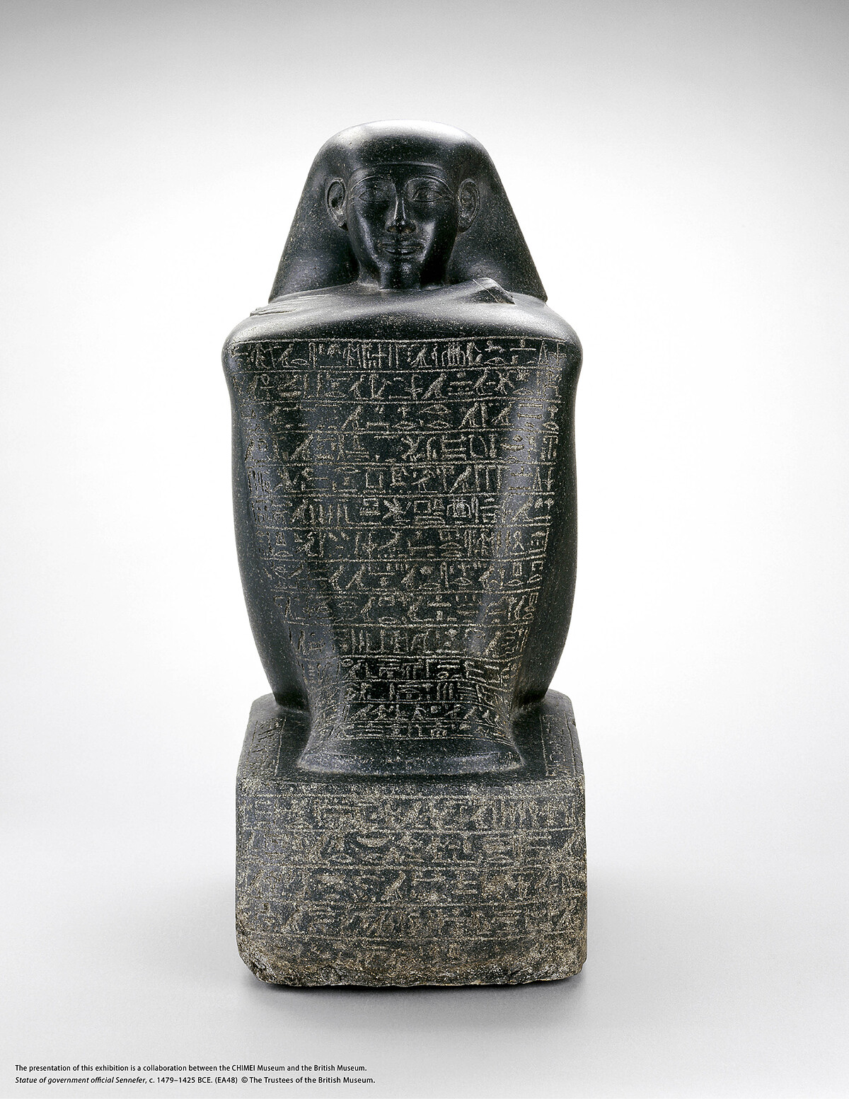 官員塞內弗的雕像，約西元前1479&ndash;1425年。（EA48）圖片版權：大英博物館理事會