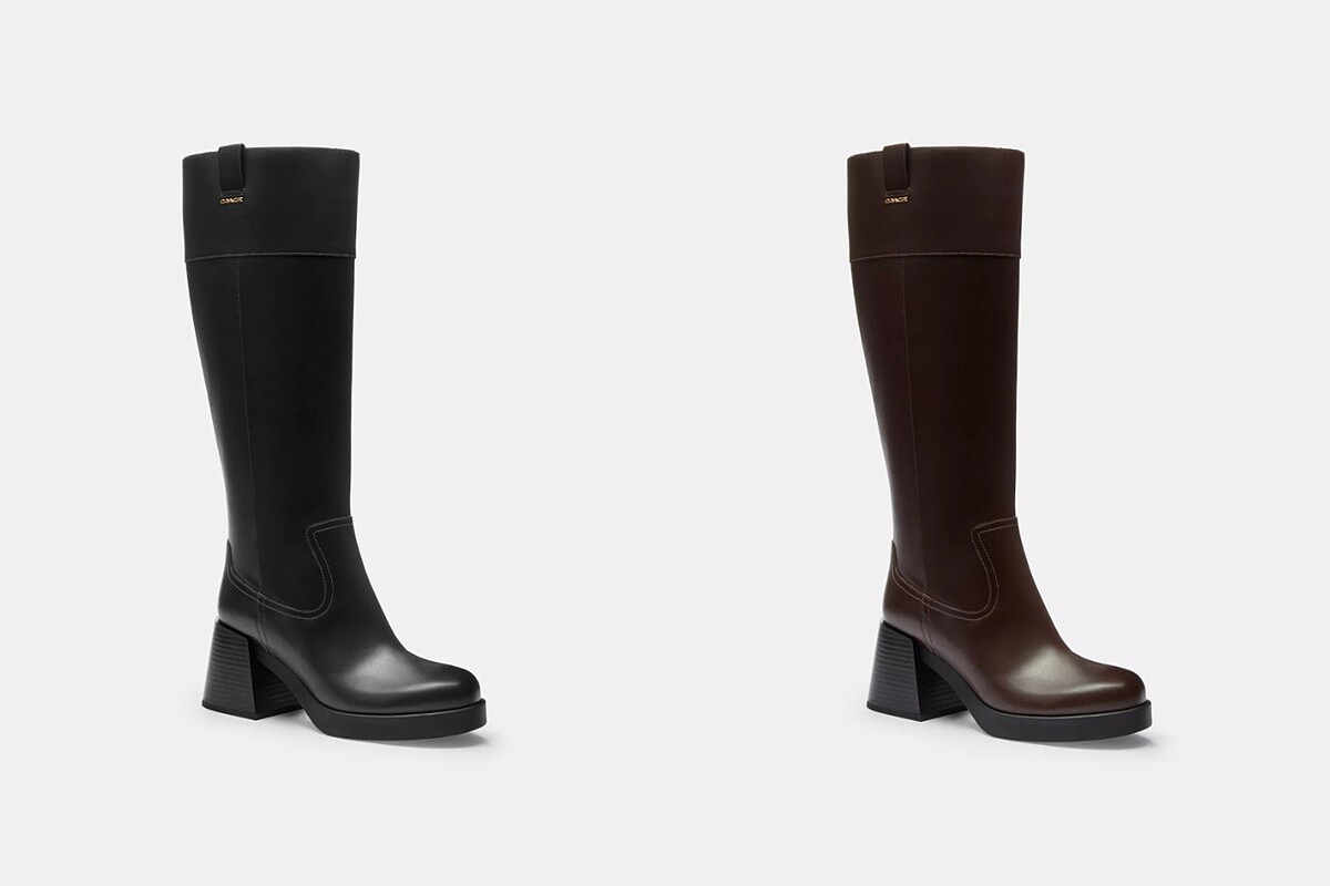 Coach Block Heel Tall Boot