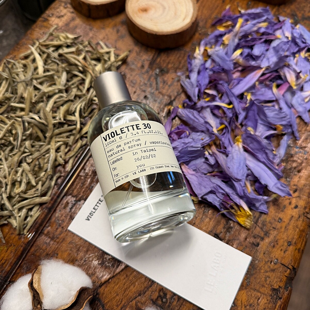 Le Labo經典淡香精紫羅蘭30 15ml，NT3,320、50ml，NT7,600、100ml，NT10,900