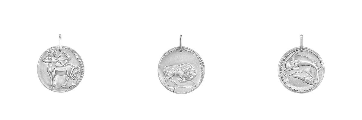 Zodiaque Leonis (射手座、牡羊座、雙魚座) 圓墜。