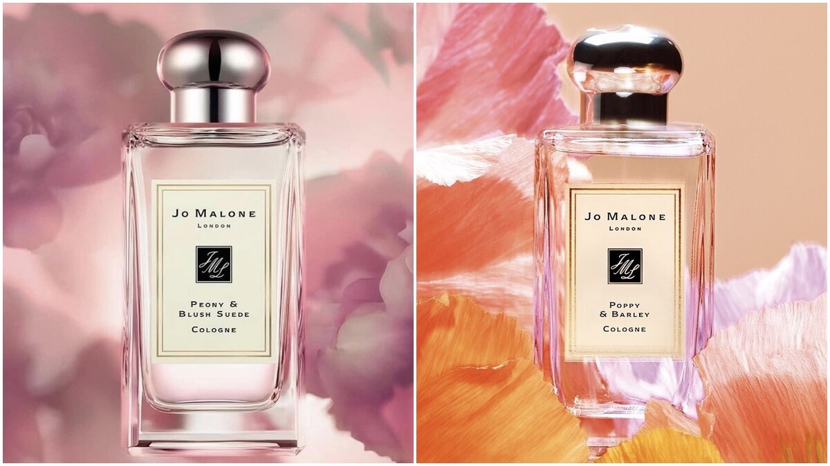 左：Jo Malone London牡丹與胭紅麂絨；右：Jo Malone London 罌粟花與大麥
