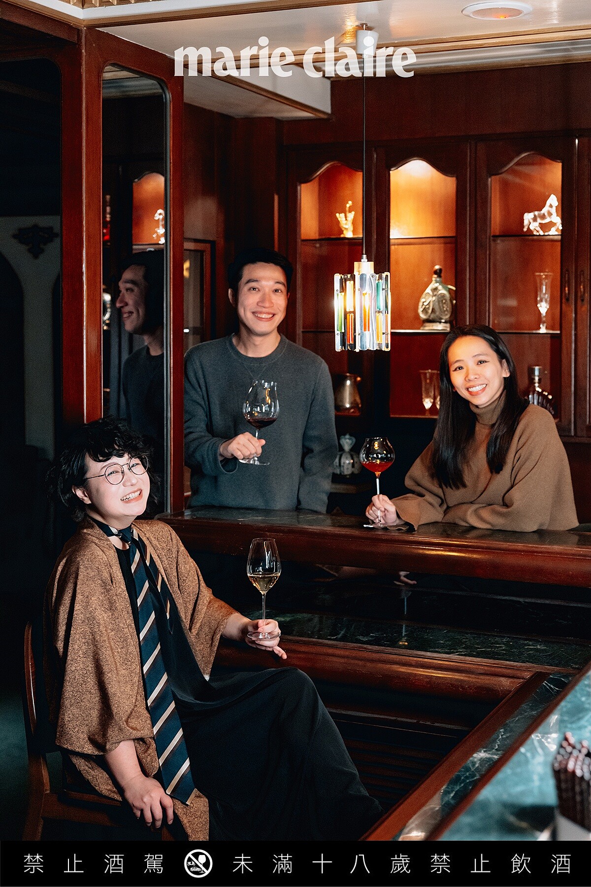 （左起）店長林川、Raymond 與太太 Melissa。