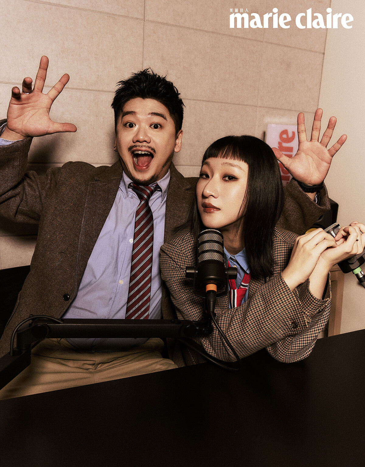 善嵐慶女，廖原慶（左）、梁皓嵐（右）