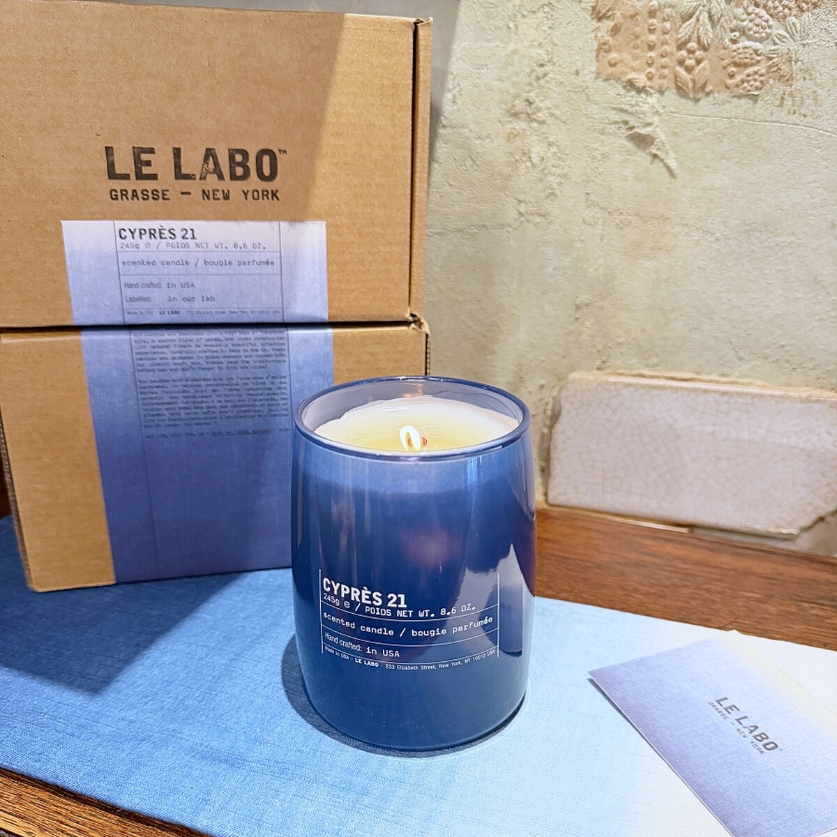 Le Labo CYPR&Egrave;S 21絲柏 21香氛蠟燭藍染工藝限定版，NT3,200