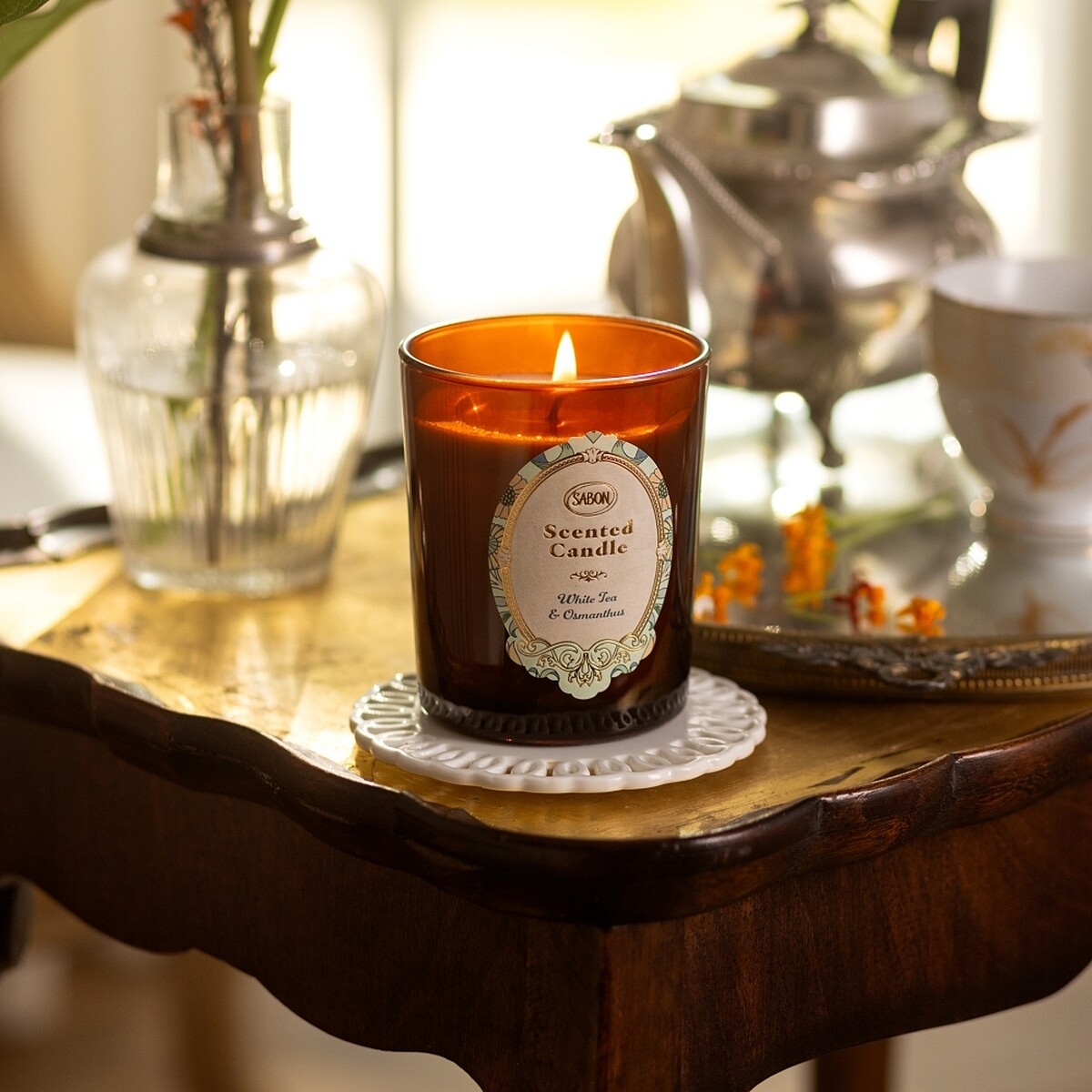 SABON愜意白茶香氛蠟燭180g，NT2,080