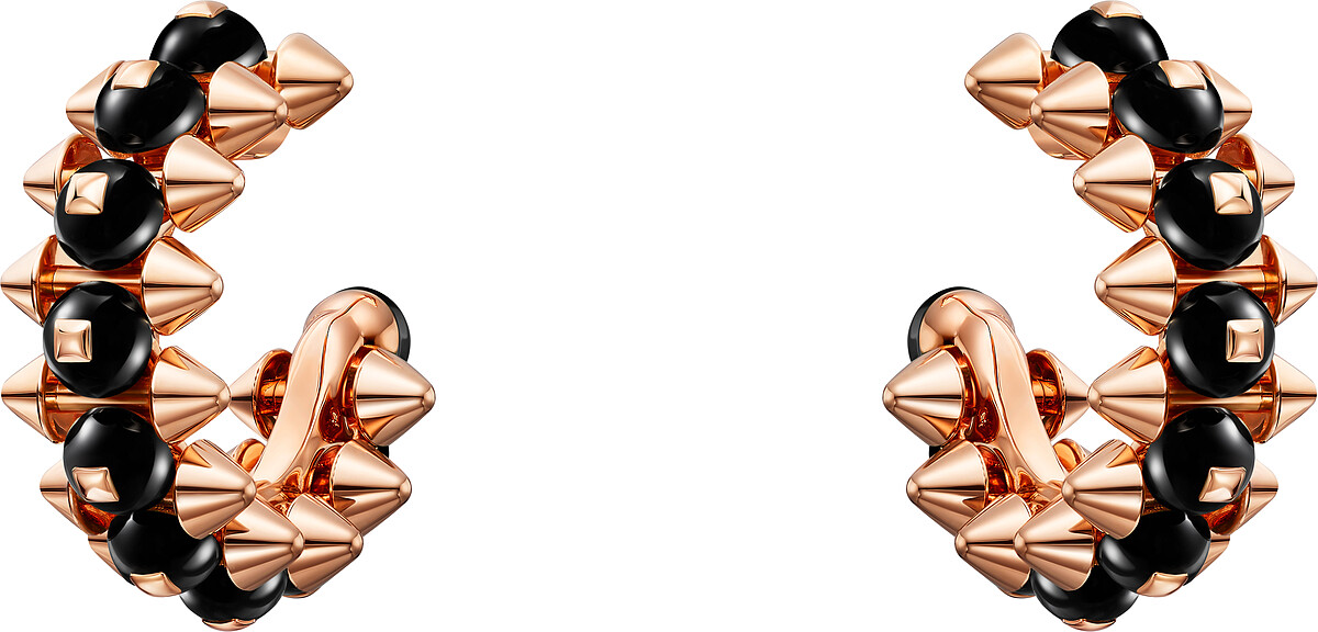 Clash de Cartier 耳環 玫瑰金,縞瑪瑙。 建議售價NTD$251,000