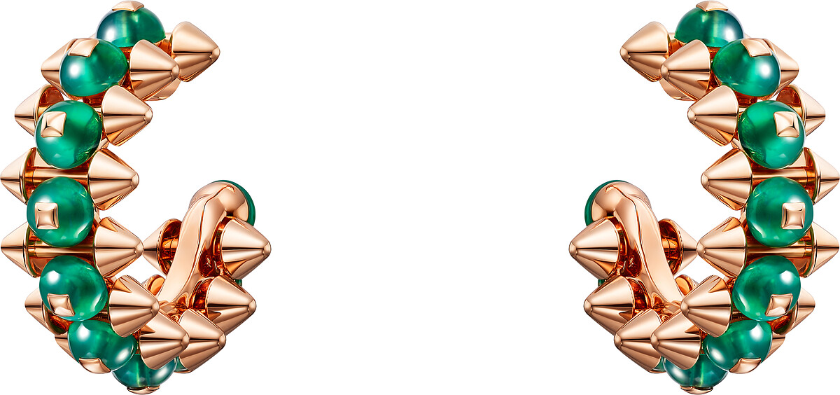 Clash de Cartier 耳環 玫瑰金,染綠色瑪瑙。 建議售價NTD$289,000