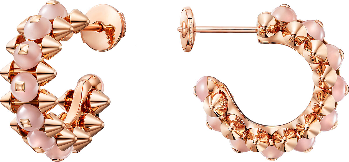 Clash de Cartier 耳環 玫瑰金,粉紅色玉髓。 建議售價NTD$289,000
