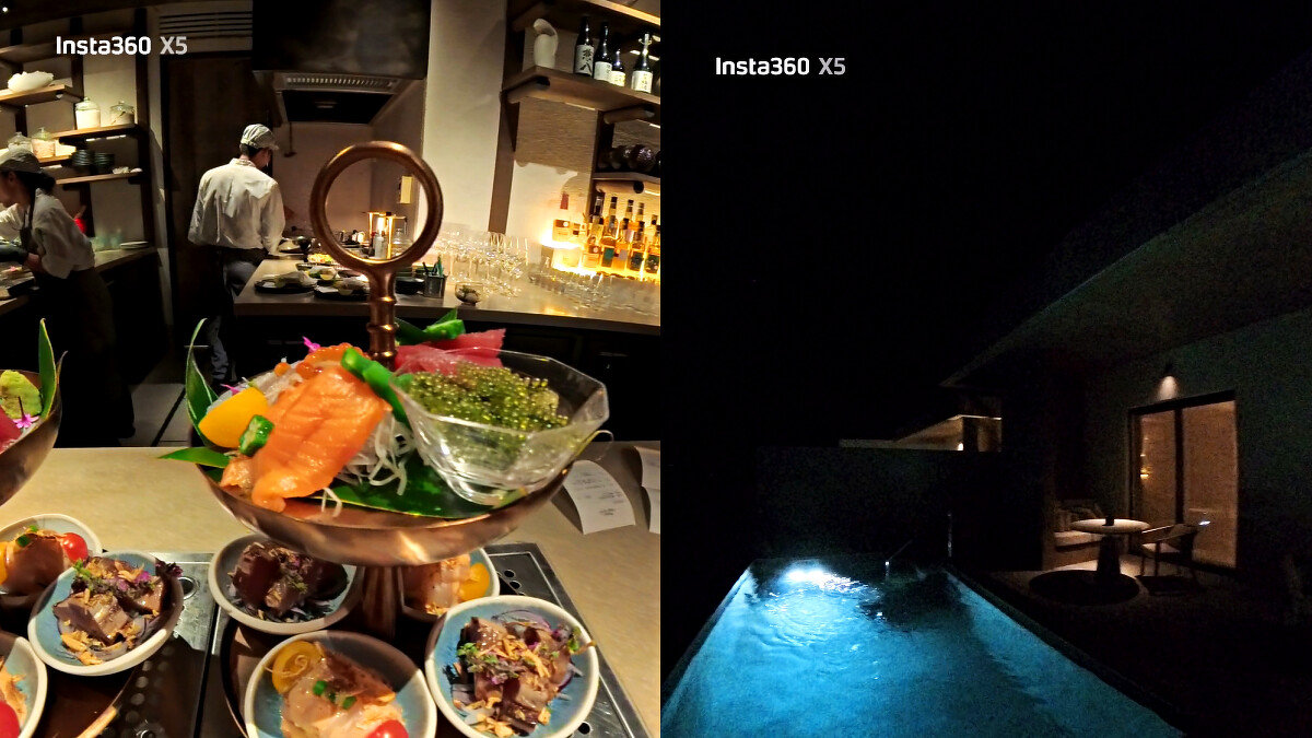 兩張照片皆實際使用Insta360 X5拍攝