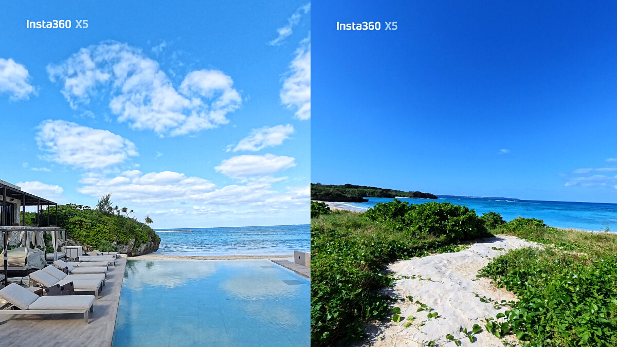 兩張照片皆實際使用Insta360 X5拍攝