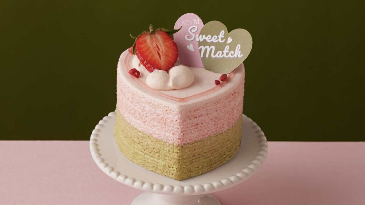 Lady M推出2026情人節限定口味！心型草莓抹茶千層蛋糕只賣兩天
