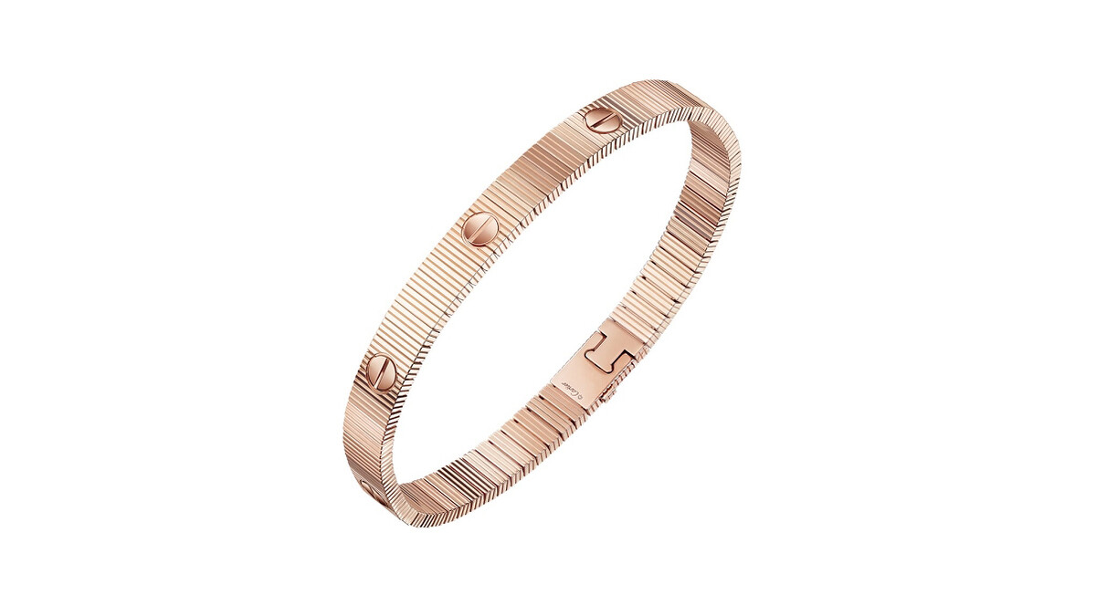 LOVE Unlimited手環(軟鍊款，玫瑰金、白金、黃金)。