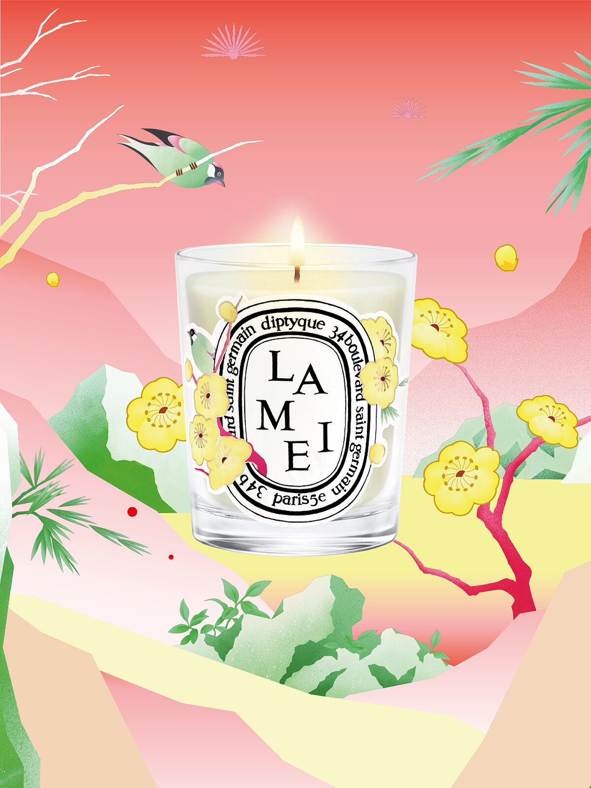 DIPTYQUE 2026春節限量香氛蠟燭&mdash;臘梅Lamei 190g，NT2,300