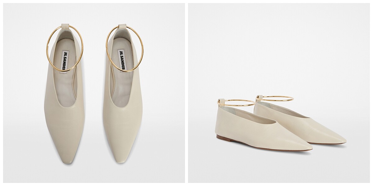 金屬環方頭芭蕾舞鞋 NT32,300。