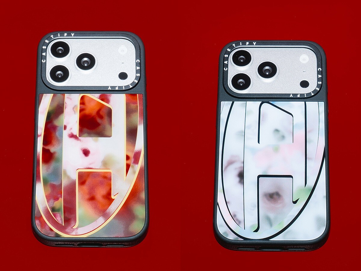 DIESEL + CASETiFY 2026聯名系列氧化花卉手機殼。