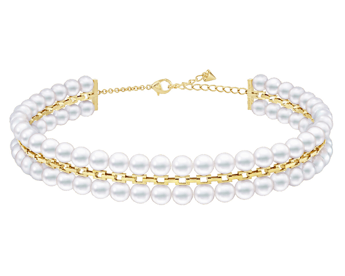 TASAKI，Sequence Diamonds頸鍊，18K金，阿古屋珍珠、鑽石，價格店洽。